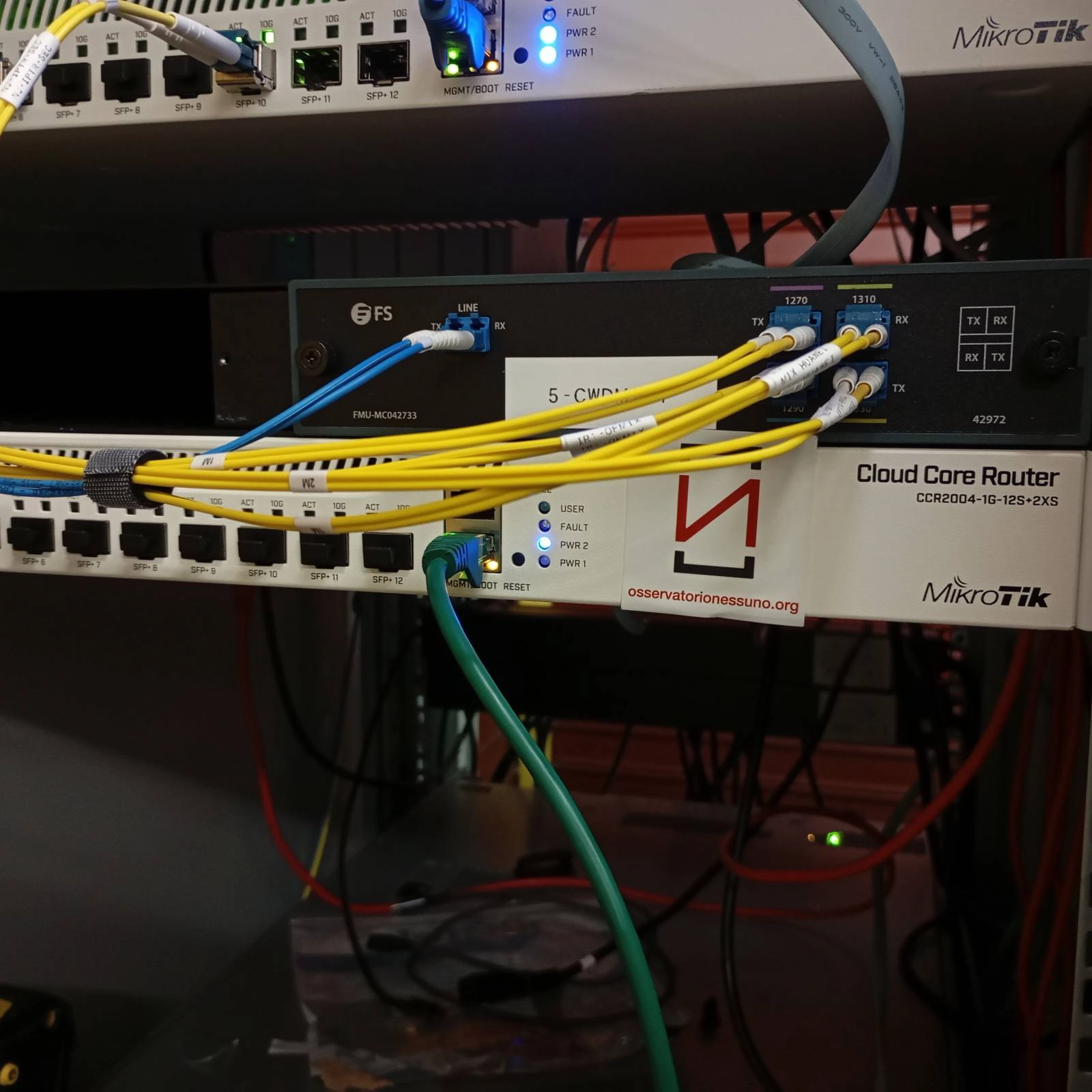 Mikrotik Router at the Milan Internet Exchange