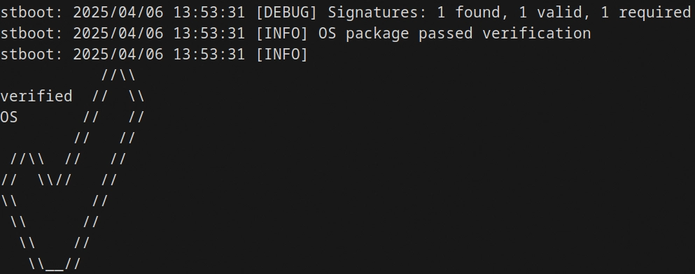 stboot boot screenshot.