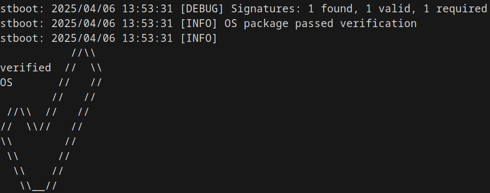 stboot boot screenshot.